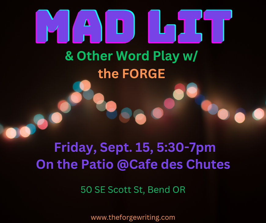 Fun & Word Games on the patio at Cafe des Chutes