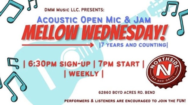 Mellow Wednesday Acoustic Open Mic and Jam hosted by Derek Michael Marc
