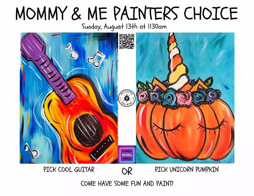 Mommy & Me Cool Guitar or Unicorn Pumpkin Paint Party