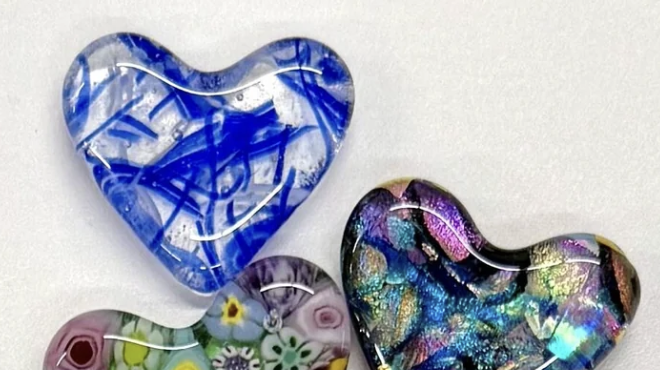 Image: Mother's Day Fused Glass Heart Casting