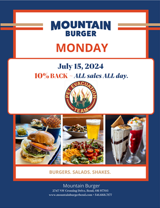 Image: Mountain Burger Monday - Fundraiser for Pet Evacuation Team
