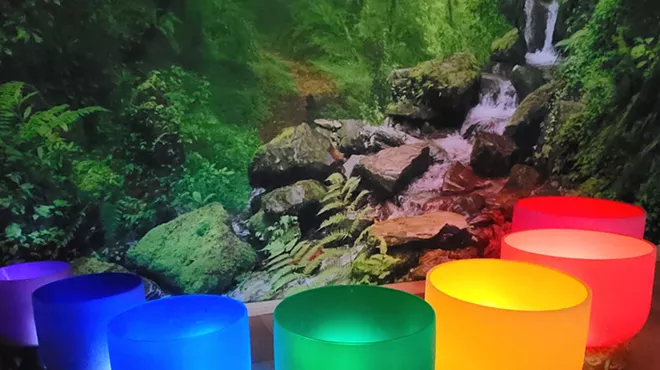 Image: New Years Sound Bath and Lightshow from 7 Crystal Singing Bowls