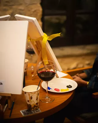Image: Paint and Sip at Austin Mercantile