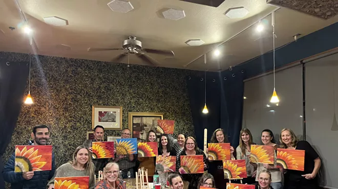 Image: Paint and Sip at Bevel Craft Brewing