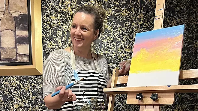 Image: Paint and Sip at Bevel Craft Brewing
