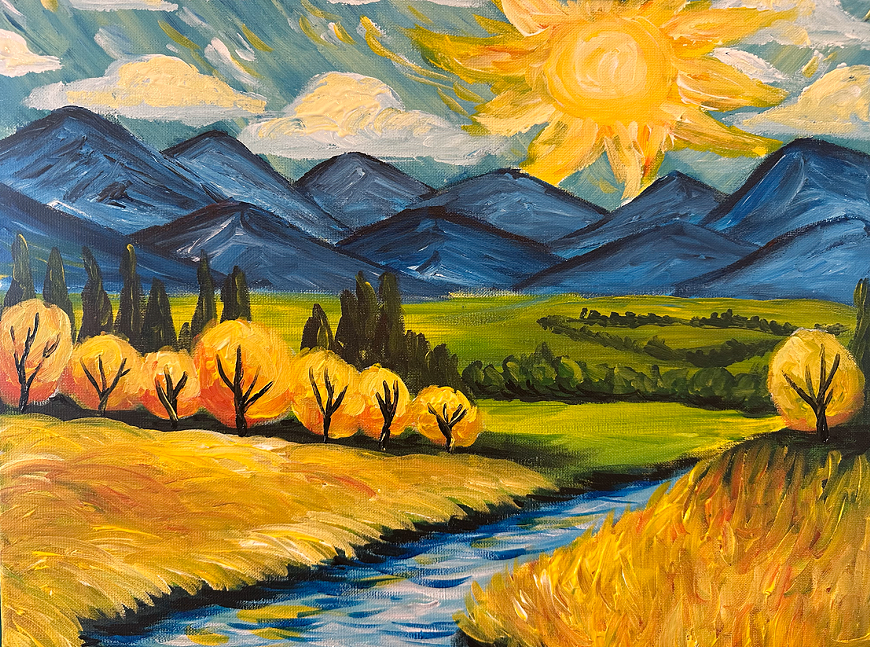 Spring Stream Painting