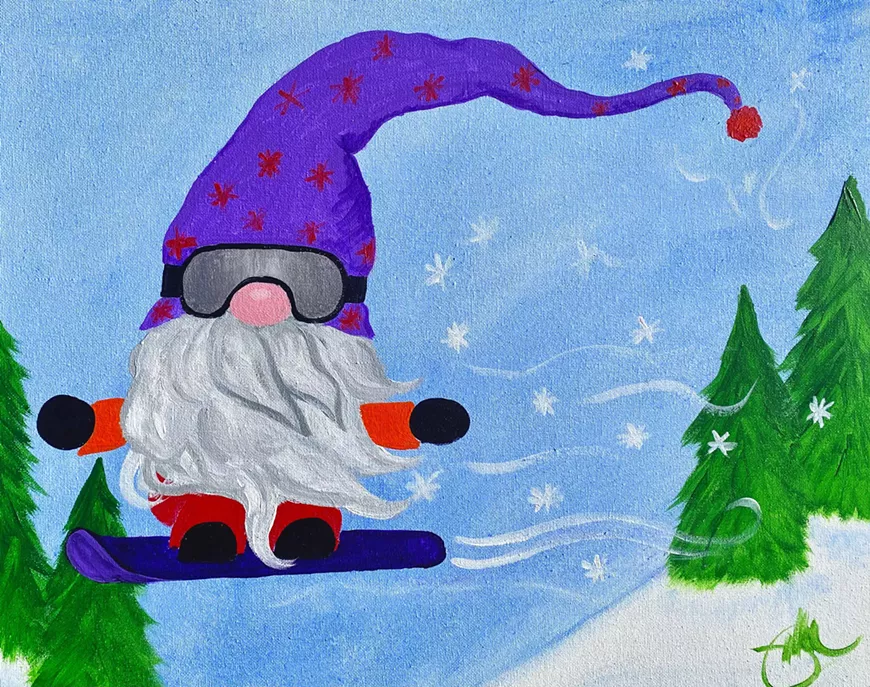 Snowboarding Gnome