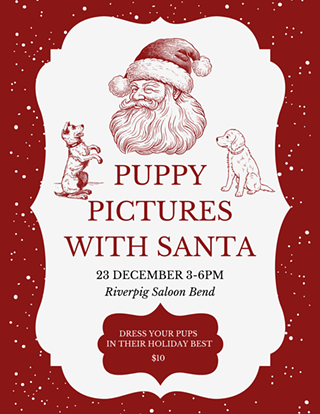 Image: PUPPY PICTURES WITH SANTA