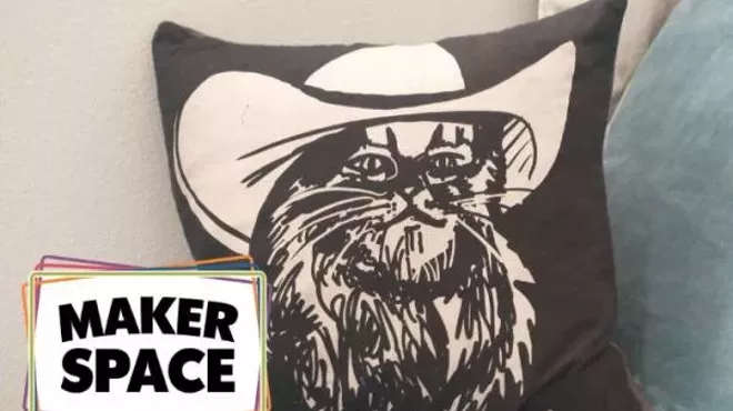 Image: Recycle a T-shirt into a Camp Pillow