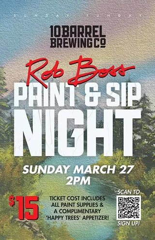 Image: Rob Boss Paint and Sip Night