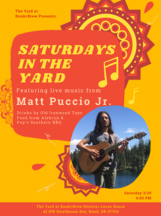 Saturdays in the Yard with Matt Puccio Jr. - Live Music!