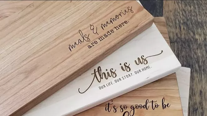 Image: Single Plank Cutting Boards with Laser Engraving