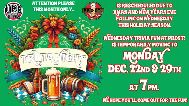 Image: Special Edition Monday Trivia Night at Prost! Bend
