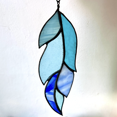 Image: Stained Glass 101: Feather Suncatcher - 2 Week Workshop