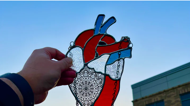 Image: Stained Glass Assembly: Bleeding Heart or Peace be with You