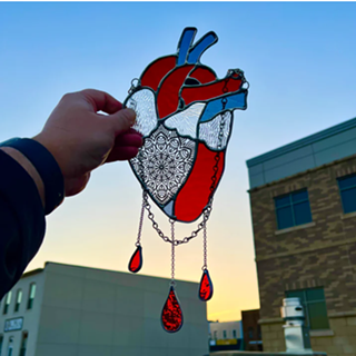 Image: Stained Glass Assembly: Bleeding Heart or Peace be with You
