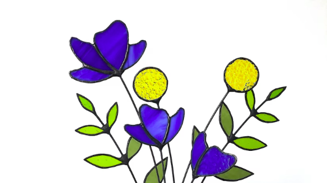 Image: Stained Glass Flower Bouquets