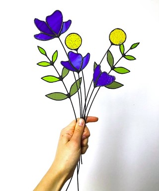 Stained Glass Flowers for Mother's Day
