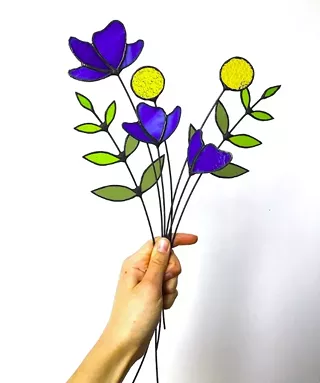 Image: Stained Glass Flowers for Mother's Day