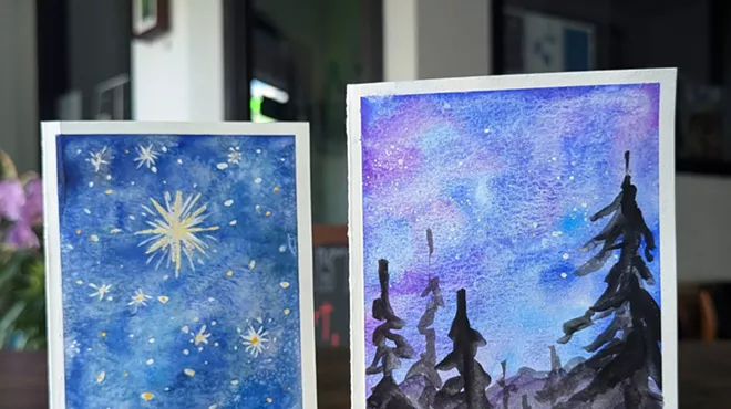 Image: Starry Nights: Gouache Holiday Cards