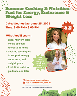 Image: Summer Cooking & Nutrition: Fuel for Energy, Endurance & Weight Loss