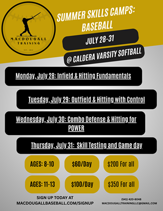Image: Summer Skills Baseball Camps with MacDougall Training
