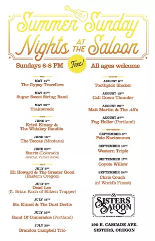 Image: Summer Sunday Nights at the Saloon