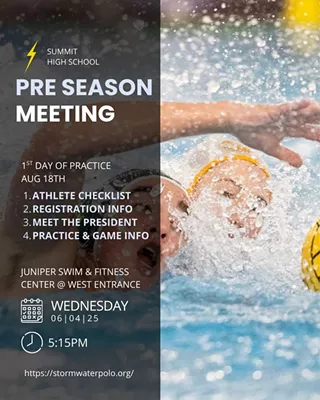 Image: Summit High School Water Polo Pre-Season Parent Meeting