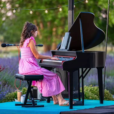 Image: Sunset Piano Flow at Tumalo Lavender