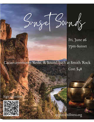 Image: SUNSET SOUNDS: CACAO CEREMONY, REIKI, & SOUND BATH AT SMITH ROCK