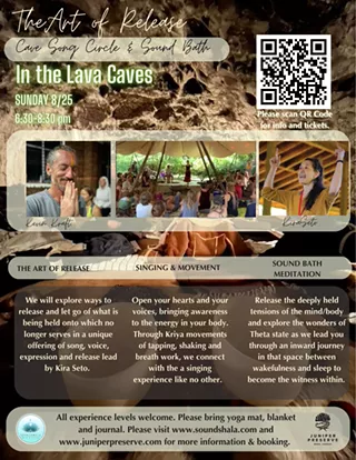 Image: The Art of Release. Cave Song Circle & Sound Bath