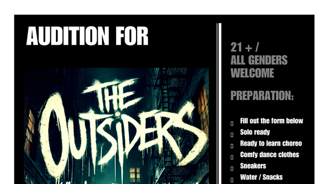 Image: The Outsiders Hip-Hop Dance: Auditions