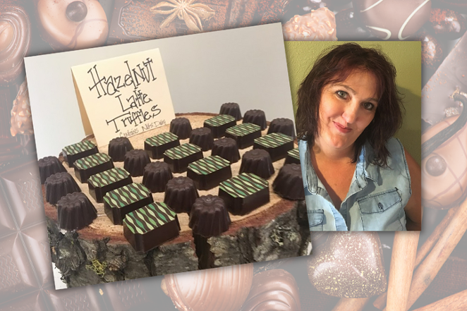 Michele Morris with hazelnut truffles