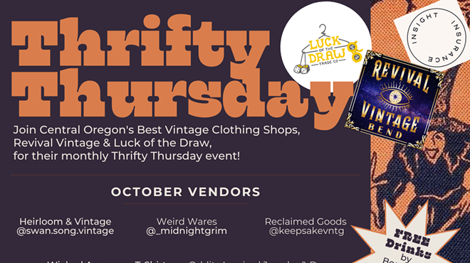 Thrifty Thursday Costume Party- Free bevs, good tunes, local resellers, 20% off costumed shoppers!