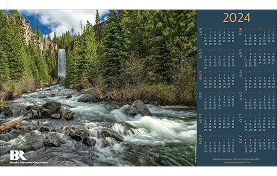 Brooks Resources Unveils 2024 Annual Wall Calendar Celebrating Over 40 Years of Central Oregon's Breathtaking Landscapes