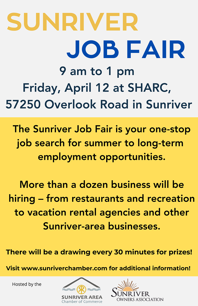 Sunriver Job Fair on April 12