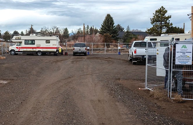 RVs in safe parking area