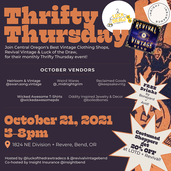 Thrifty Thursday Costume Party hosted by Revival Vintage + Luck of the Draw