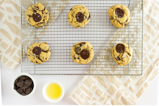 Olive oil chocolate chip cookies from Focaccia Folks