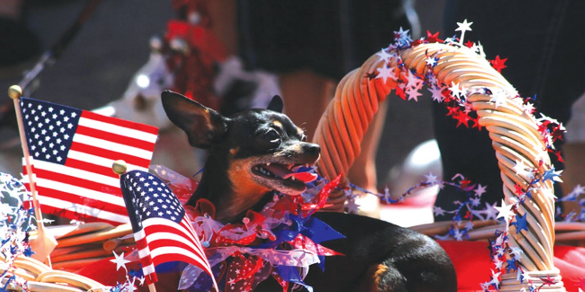 Photos of July 4th Pet Parade at B Ross House.