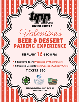 Image: Valentines Beer Pairing and Dessert with UPP Liquids