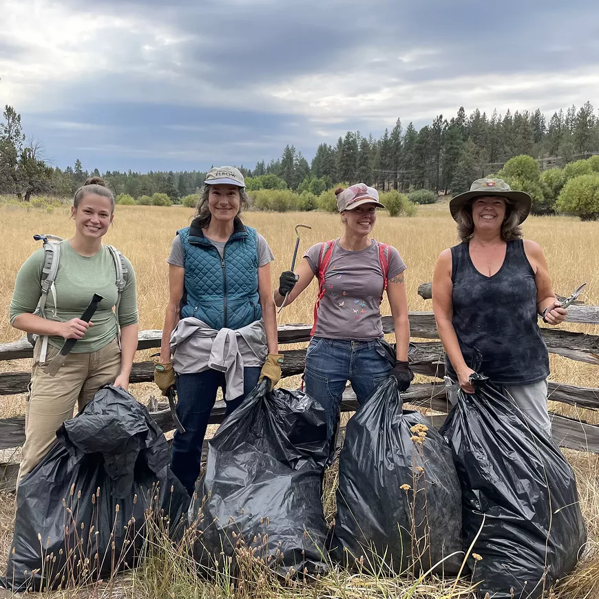 Volunteer weed warriors.