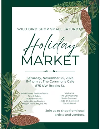 Image: Wild Bird Shop Small Business Holiday Market