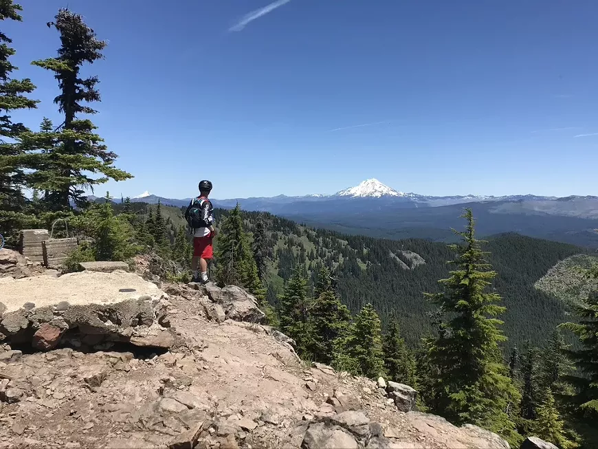 Taking in the view of the Old Cascade Crest with Cog Wild
