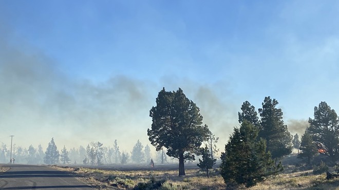 Wildfire Burns East of Redmond Airport