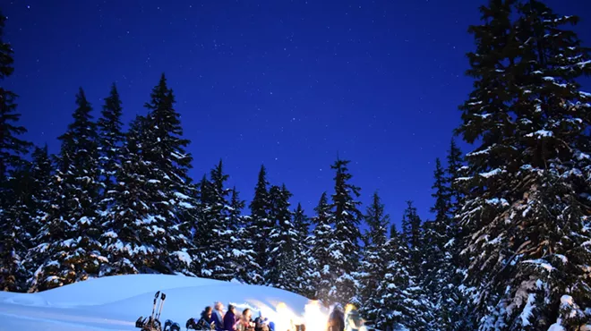 Image: Winter PrideFest Bonfire Snowshoe Tour