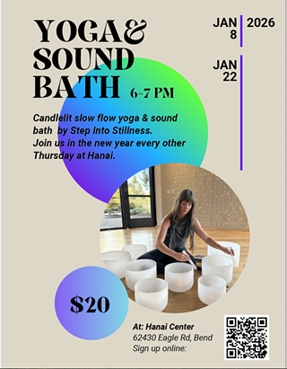 Image: Yoga + Sound Bath at Hanai